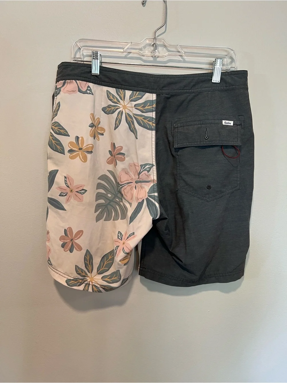 Katin Floral Colorblock Board Shorts Men’s Size 32 Tropical Swim Trunks